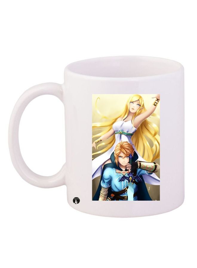 BP Anime Printed Coffee Mug White/Beige/Blue