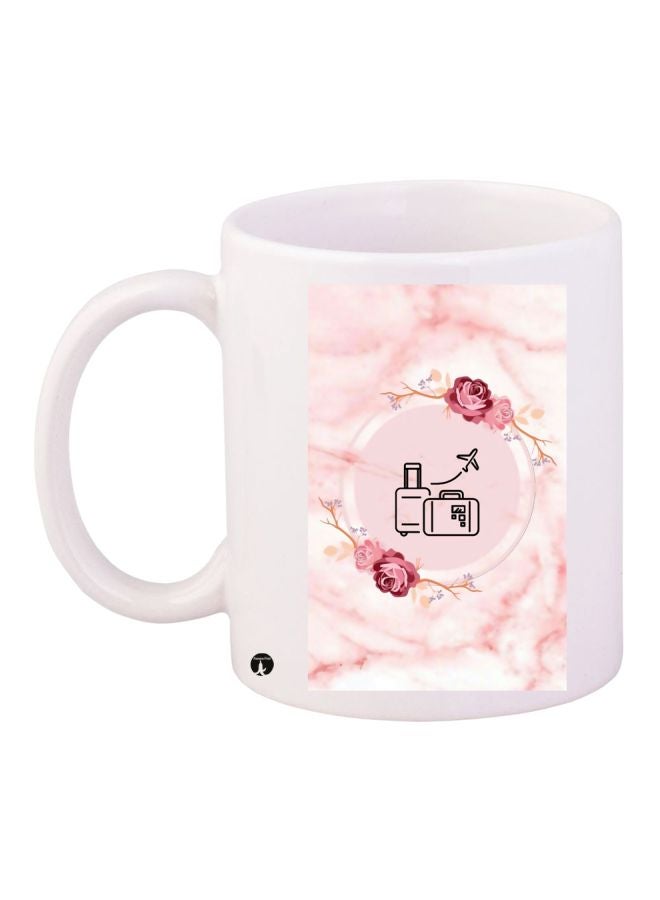 BP Floral Printed Coffee Mug White/Pink/Brown
