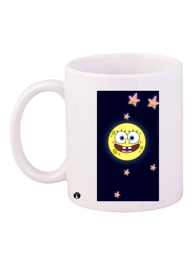 BP SpongeBob Printed Coffee Mug White/Blue/Yellow