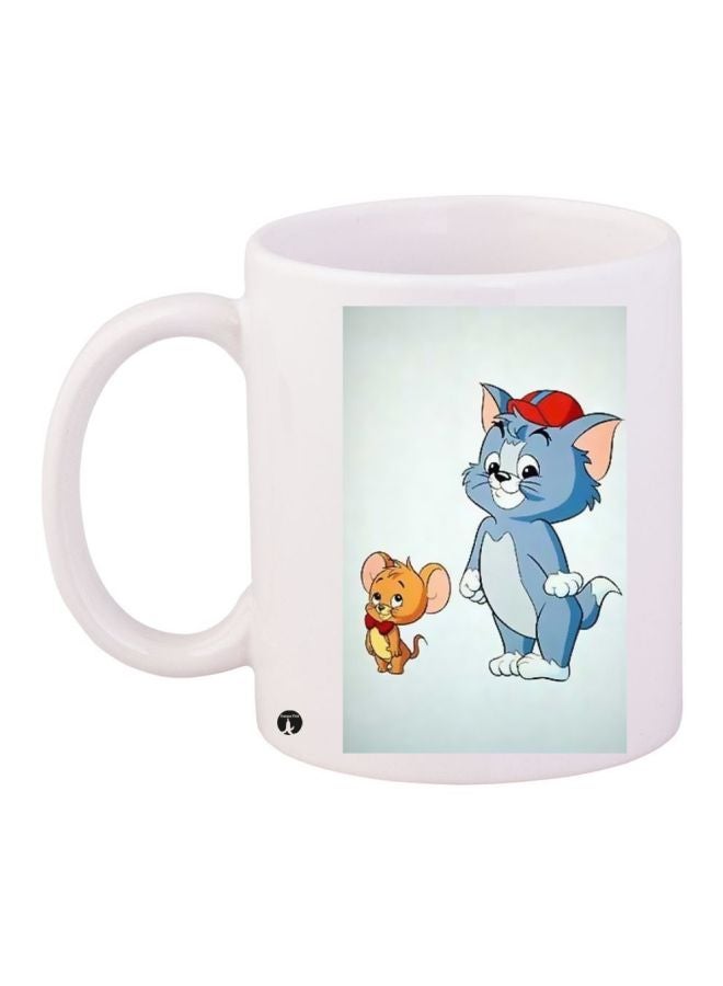 BP Tom And Jerry Printed Coffee Mug White/Blue/Brown