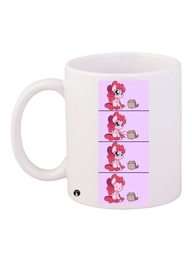 بي بي مج قهوة بطبعة مستوحاة من المسلسل الكرتوني "My Little Pony" أبيض/أرجواني/وردي