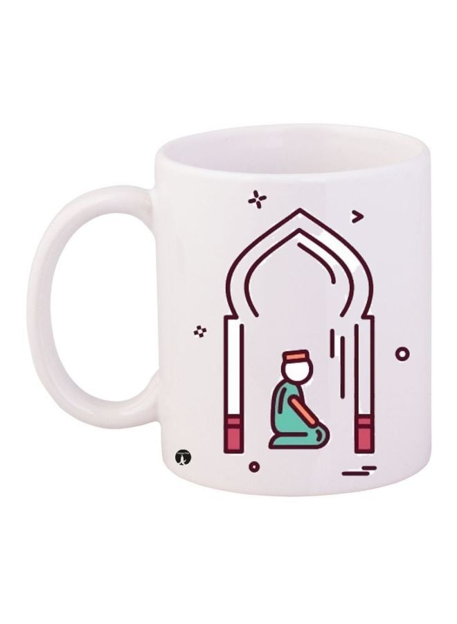 BP Prayer Printed Coffee Mug White/Light Blue/Pink