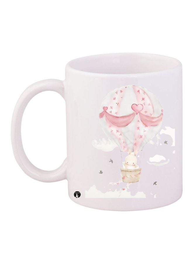BP Bunny Printed Coffee Mug White/Pink/Beige