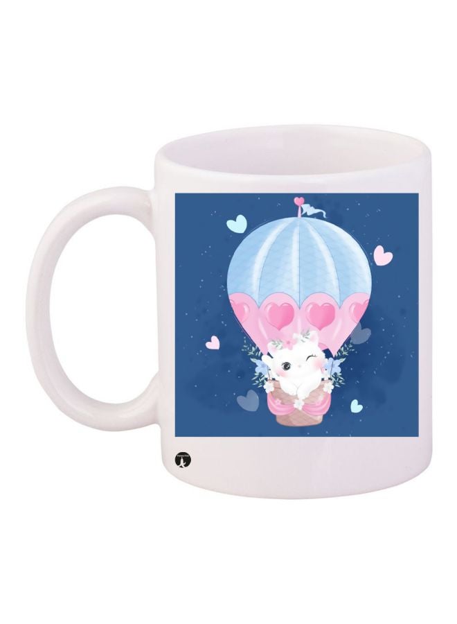 BP Cartoon Printed Coffee Mug White/Blue/Pink