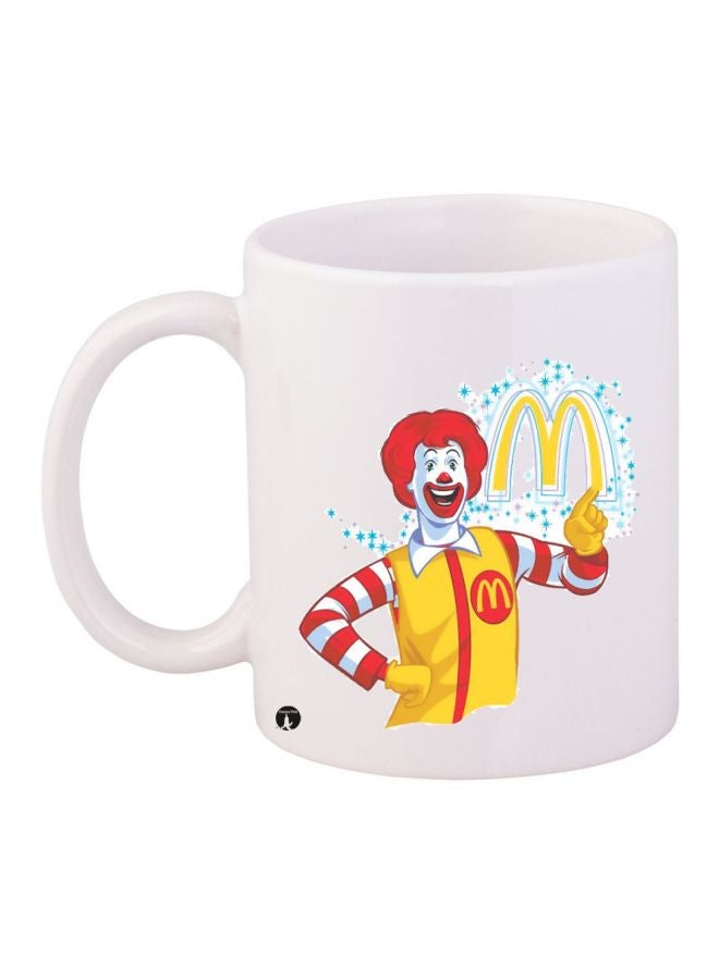 بي بي مج قهوة مزين برسمة مطبوعة لماكدونالدز أبيض/ أصفر/ أحمر