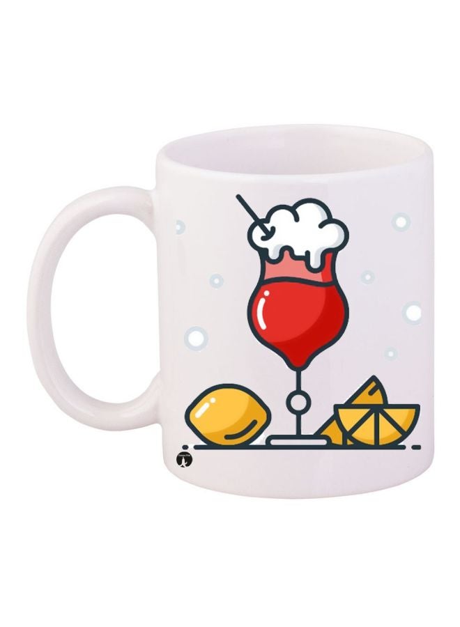 BP Drink Printed Coffee Mug White/Red/Yellow