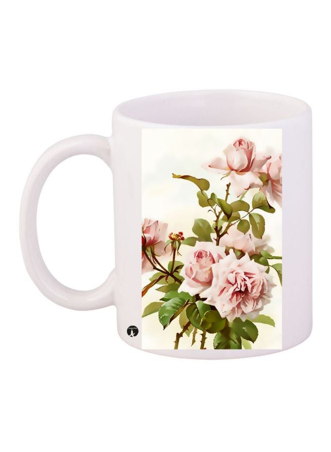BP Rose Printed Coffee Mug White/Pink/Green