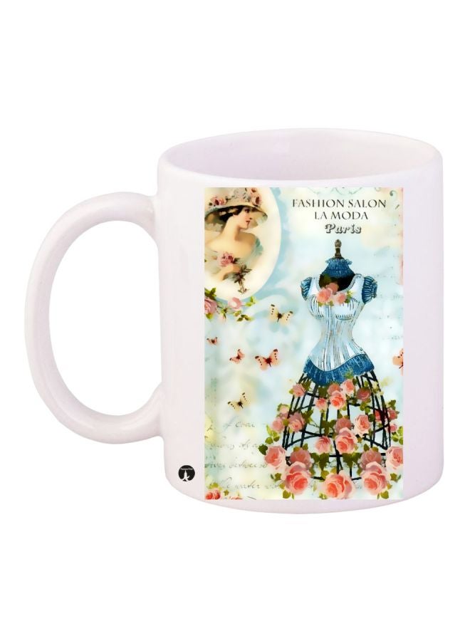 BP Floral Printed Coffee Mug White/Pink/Blue