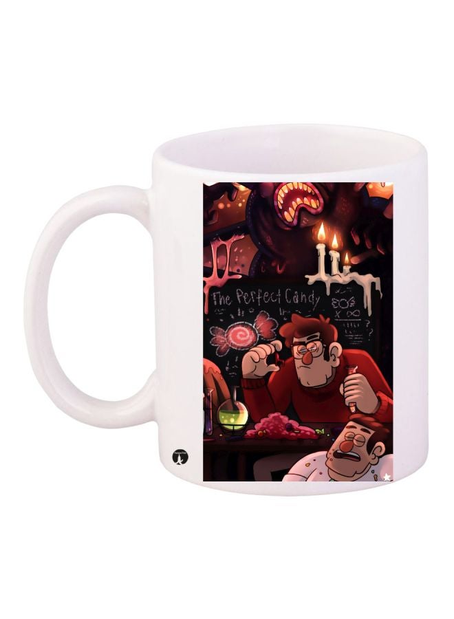 BP Cartoon Printed Coffee Mug White/Brown/Black