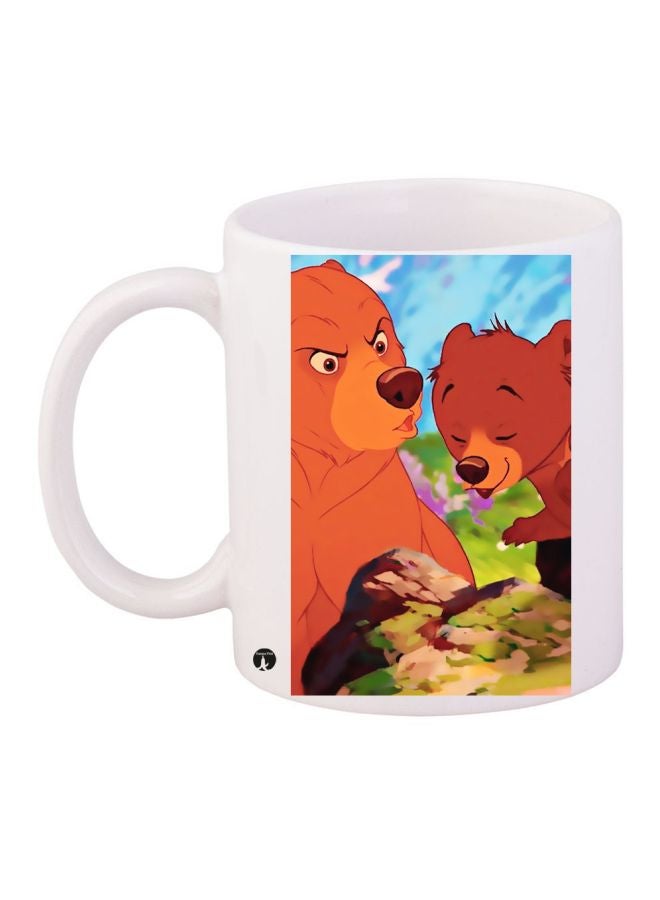 BP Bears Printed Coffee Mug White/Brown/Green
