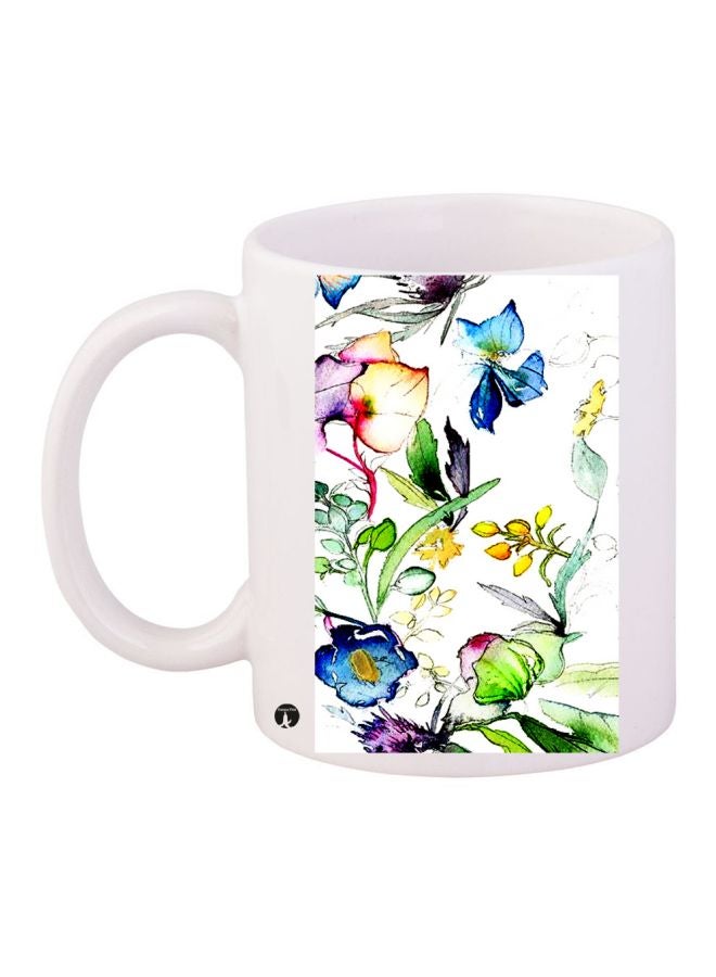 BP Floral Printed Coffee Mug White/Blue/Green