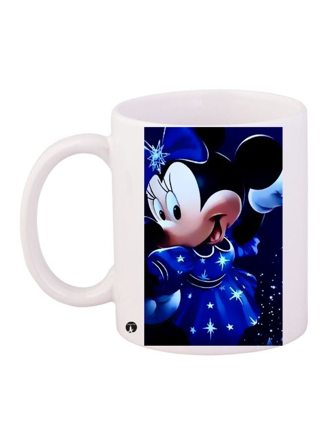 بي بي مج قهوة مطبوع عليه شخصية ميني ماوس أبيض/أزرق/أسود/أصفر