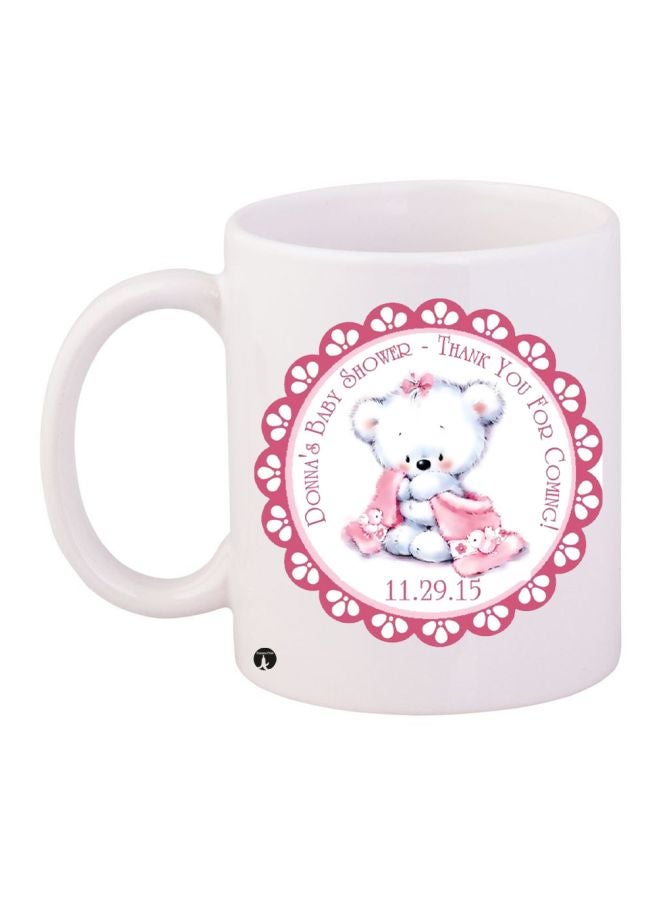BP Baby Shower Printed Coffee Mug White/Pink/Blue