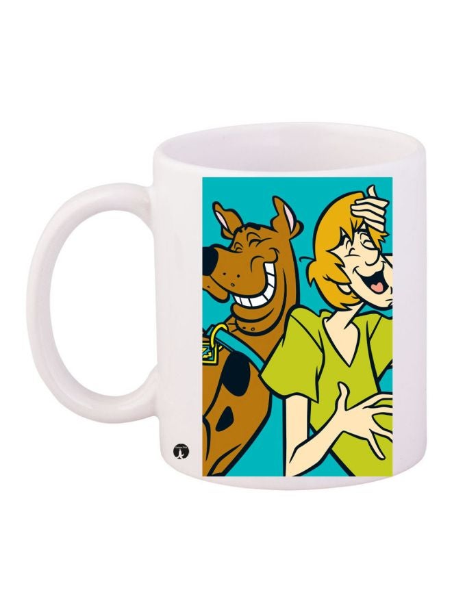 BP Scooby Doo Printed Coffee Mug White/Green/Brown