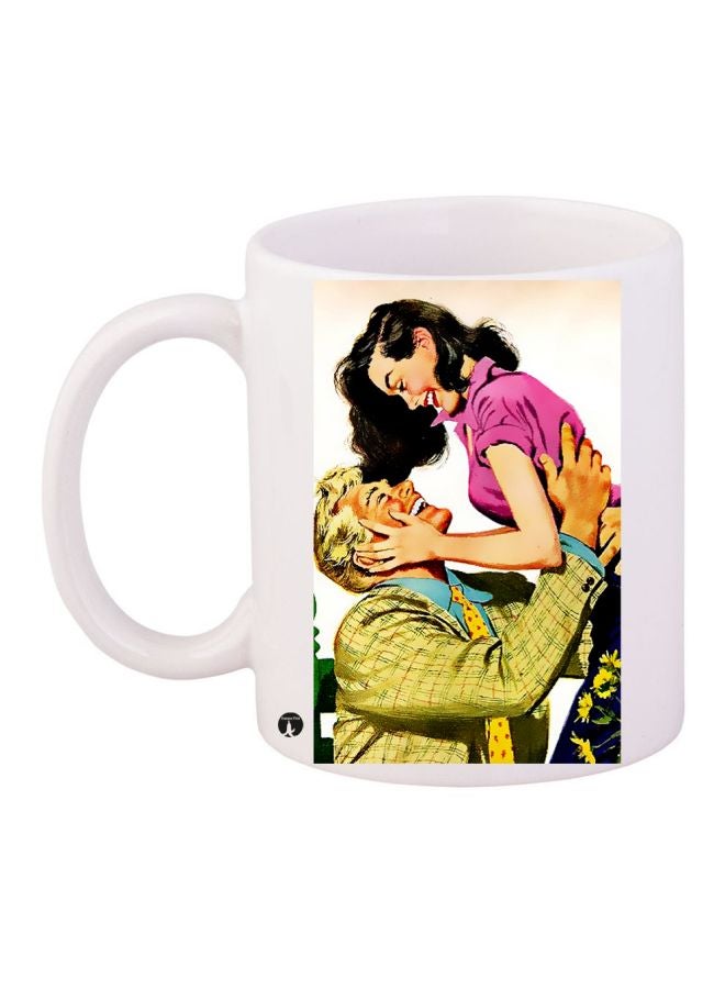 BP Couple Printed Coffee Mug White/Green/Pink