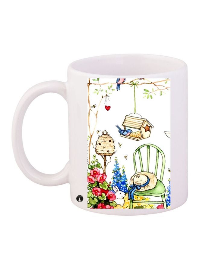 BP Garden Printed Coffee Mug White/Green/Red