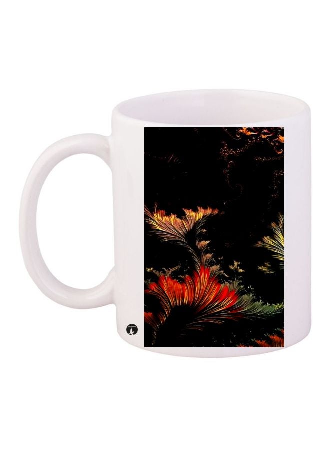 BP Floral Printed Coffee Mug White/Black/Red