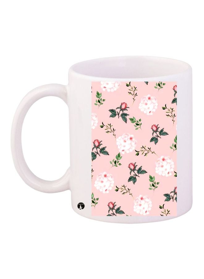 Printed Coffee Mug White/Pink/Green