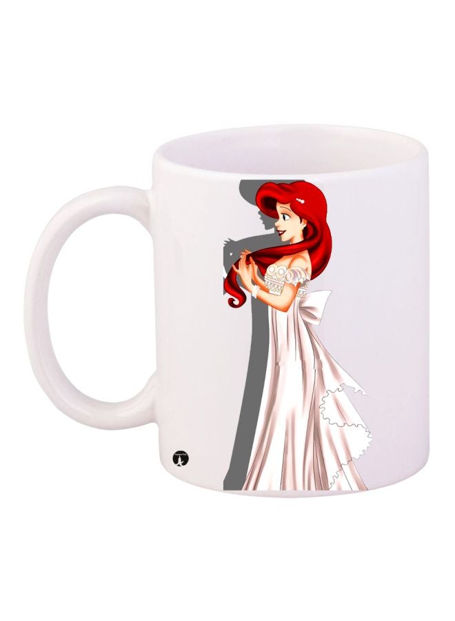 Animated Girl Printed Coffee Mug White/Red