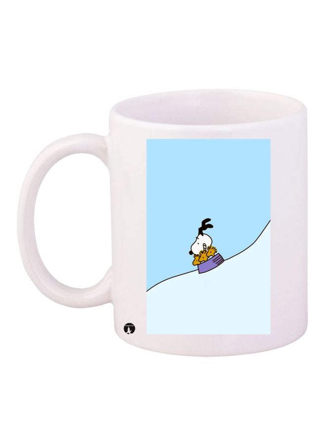 Snoopy Printed Coffee Mug White/Blue/Purple