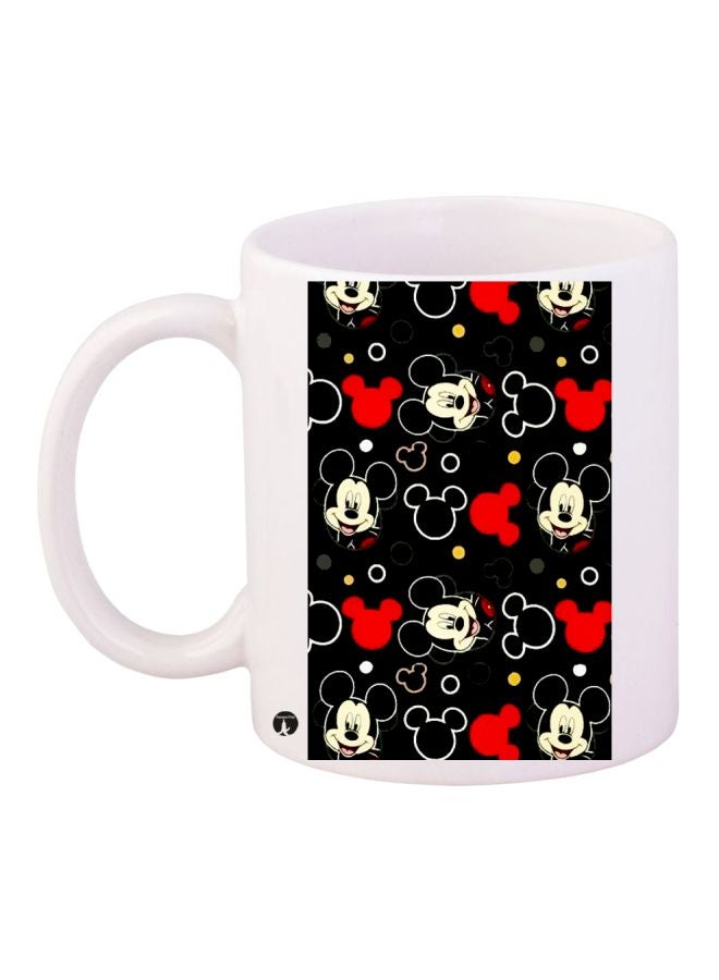 Mickey Mouse Printed Coffee Mug White/Black/Red