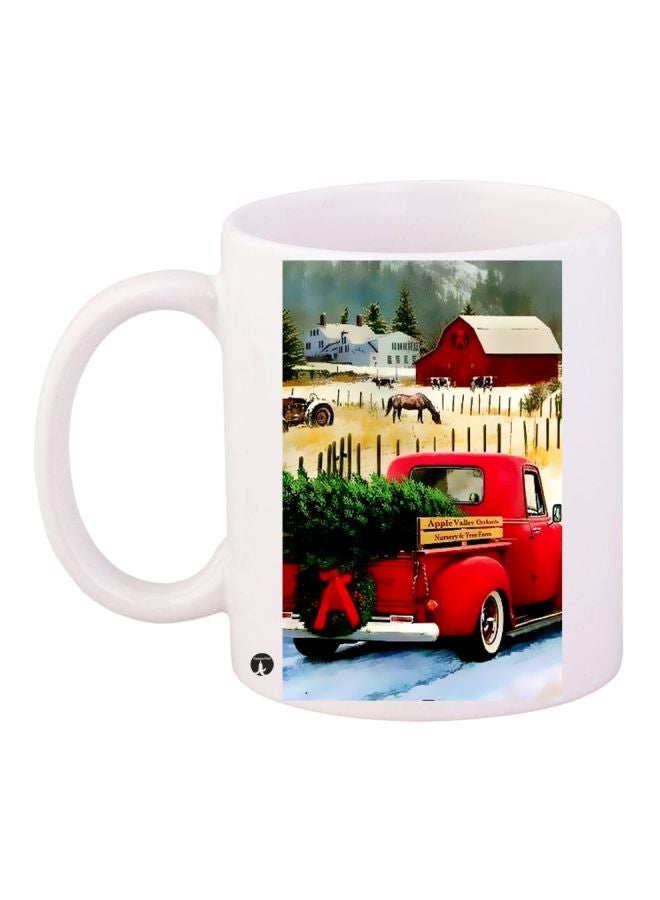 BP Farm Printed Coffee Mug White/Red/Green