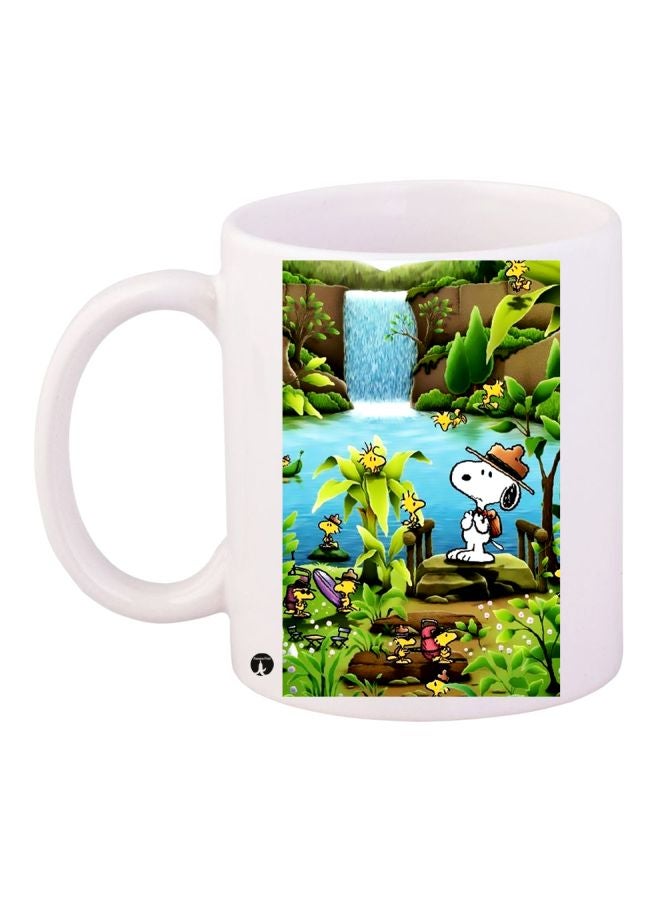 BP Snoopy Printed Coffee Mug White/Green/Blue