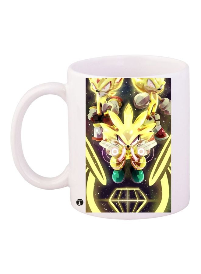 بي بي قدح قهوة مطبوع أبيض/أصفر/أسود