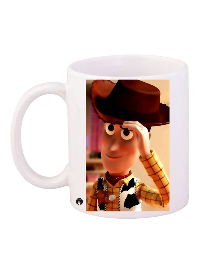 بي بي مج قهوة مزين بطبعة لعبة أبيض/بني/ أصفر