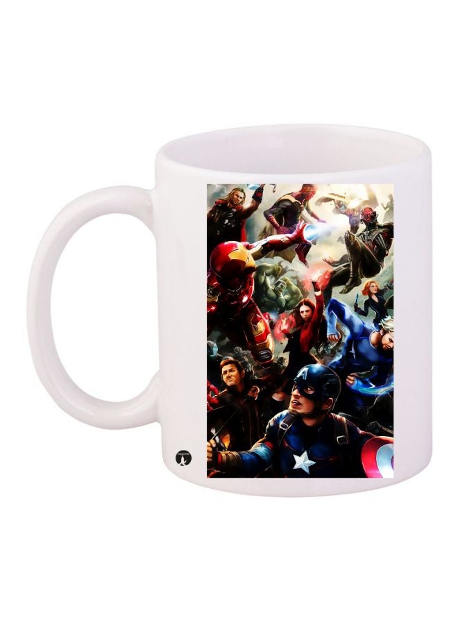 قدح قهوة بطبعة فيلم "Avengers" أبيض /رمادي/ أزرق
