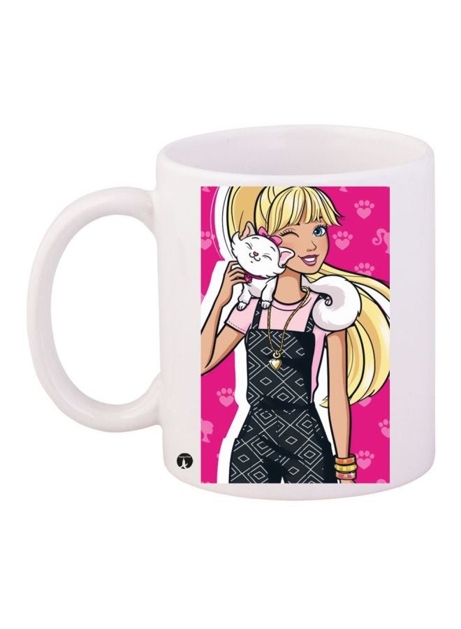 BP Girl Printed Coffee Mug White/Pink/Black