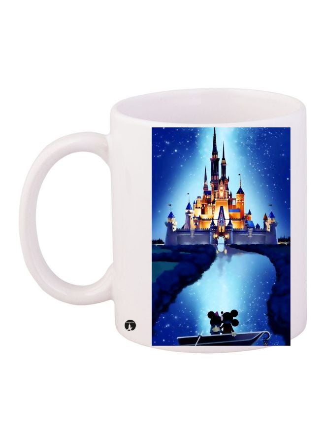 بي بي مج قهوة بطبعة قلعة ديزني أبيض/أزرق/أسود/أصفر