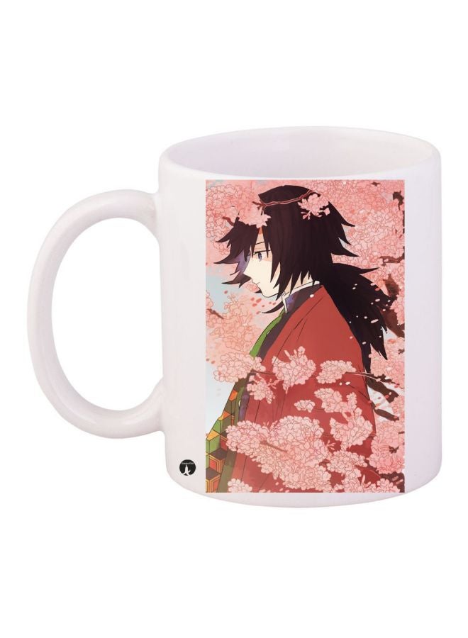 Anime Printed Coffee Mug White/Pink/Black