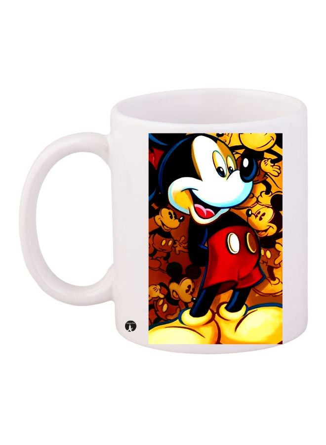 BP Mickey Mouse Printed Coffee Mug White/Red/Yellow