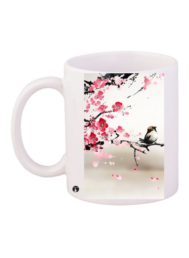 BP Floral Printed Coffee Mug White/Pink/Black