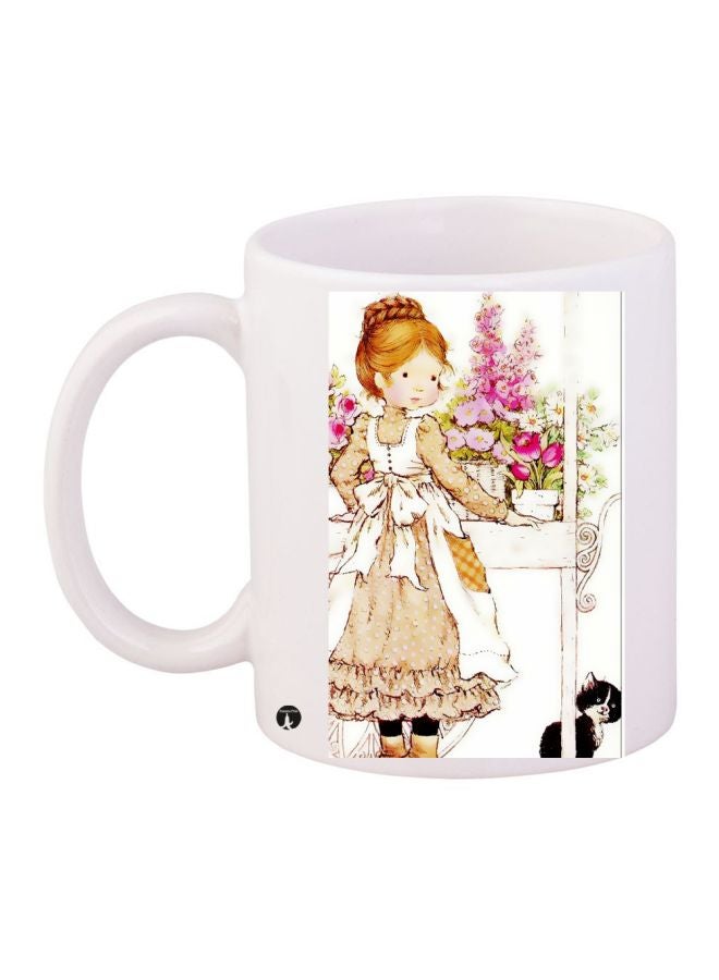 BP Girl Printed Coffee Mug White/Beige/Pink