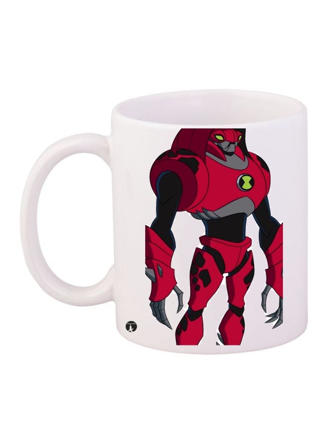 BP Cartoon Printed Coffee Mug White/Red/Black