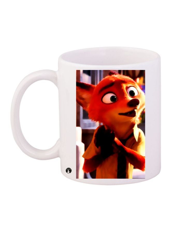 BP Cartoon Printed Coffee Mug White/Red/Black