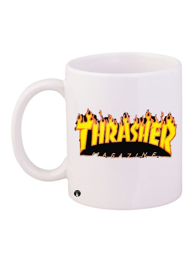 BP Thrasher Printed Coffee Mug White/Yellow/Brown