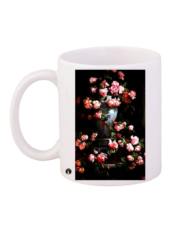 BP Floral Printed Coffee Mug White/Black/Pink