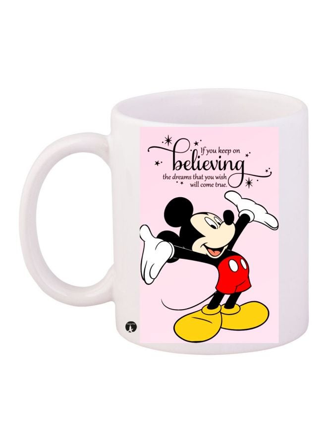 بي بي قدح قهوة بطباعة ميكي ماوس أبيض/أحمر/أصفر