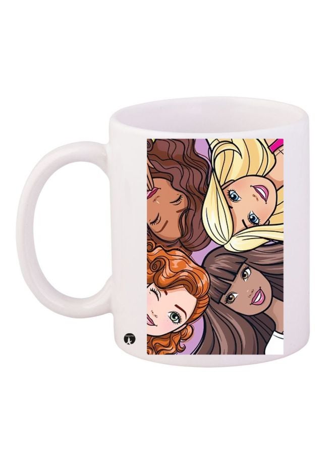 Barbie Printed Coffee Mug White/Brown/Yellow - v1605937481/N42467041A_1