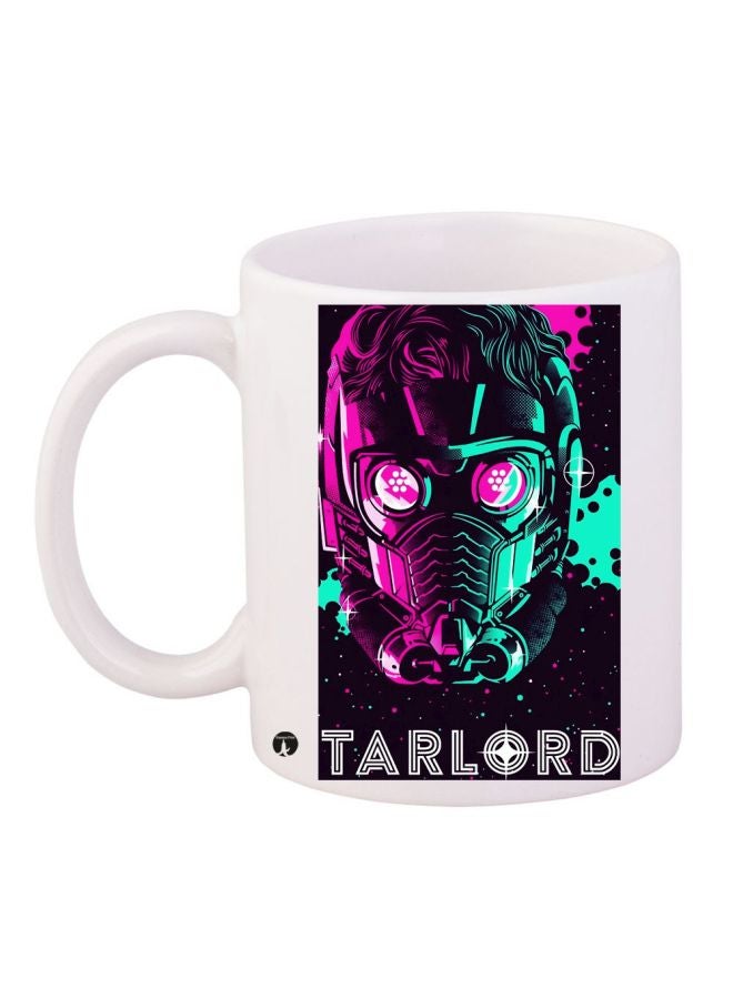 Starlord Printed Coffee Mug White/Purple/Black
