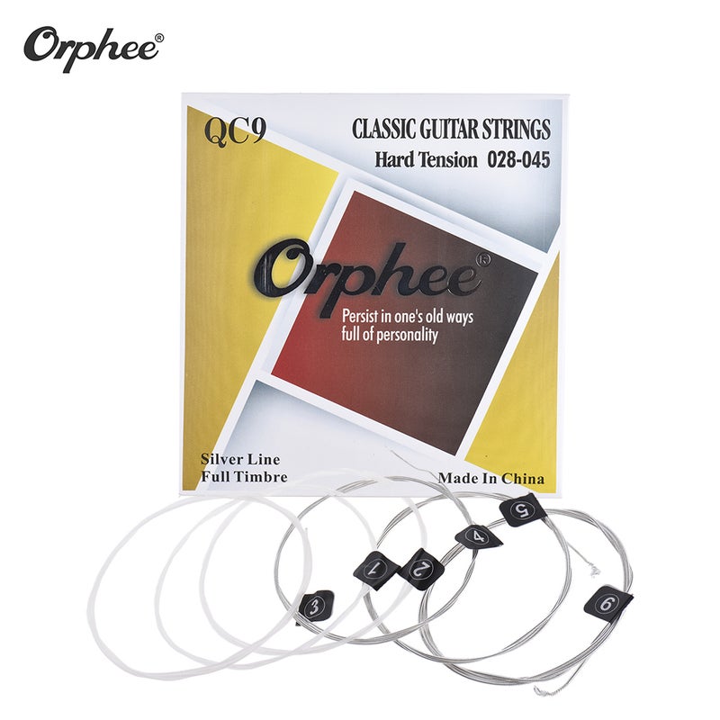 مجموعة أوتار QC9 لجيتار كلاسيكي بتوتر قوي مكونة من 6 قطع - Image 3
