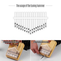 Generic WK-17BH Portable 17-key Kalimba Thumb Piano Mbira Spruce Wood Musical Gift for Students Beginners  - Image 3