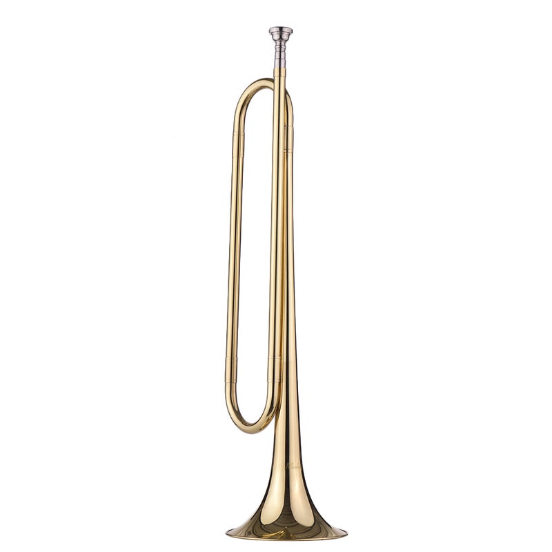 Muslady Flat Bugle Call Trumpet With Mouthpiece - Image 4