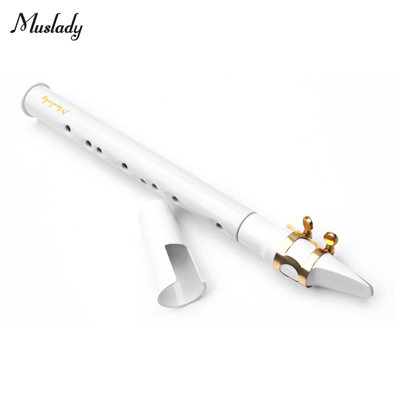 Muslady Portable Mini Elegant White Saxophone With Carrying Bag - Image 1