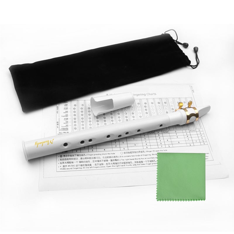 Muslady Portable Mini Elegant White Saxophone With Carrying Bag - Image 5