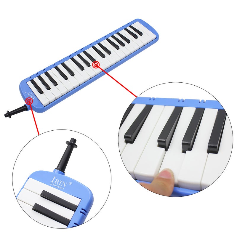 Generic Blue 37 Style Key Piano Keyboart With Short And Long Mouthpiece  - Image 1