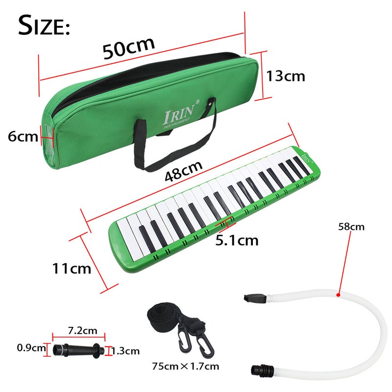 2 Way Mouthpiece Green 32 Keys Piano Keyboard